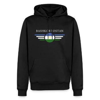 I Love Bashkortostan, T-shirt et tenue design - Sweat à capuche Premium bio Homme - noir - Devant - Nico (187cm)