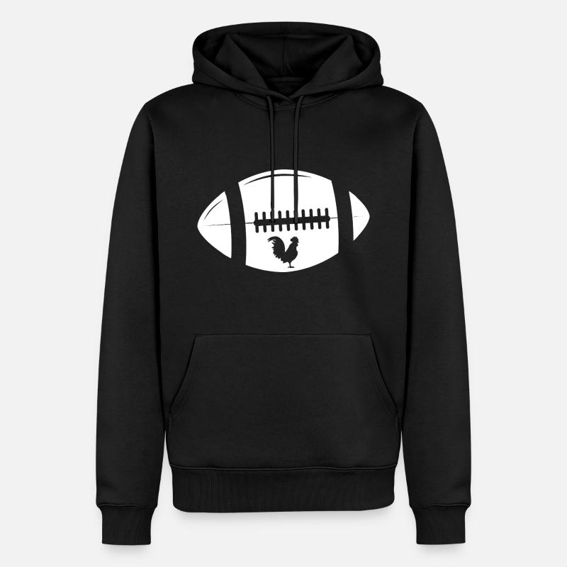 Rugby - Männer Premium Bio Hoodie - Schwarz