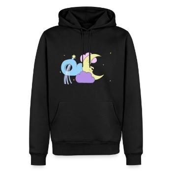 Goodnight Moon - Men’s Premium Organic Hoodie - black - Front - Nico (187cm)