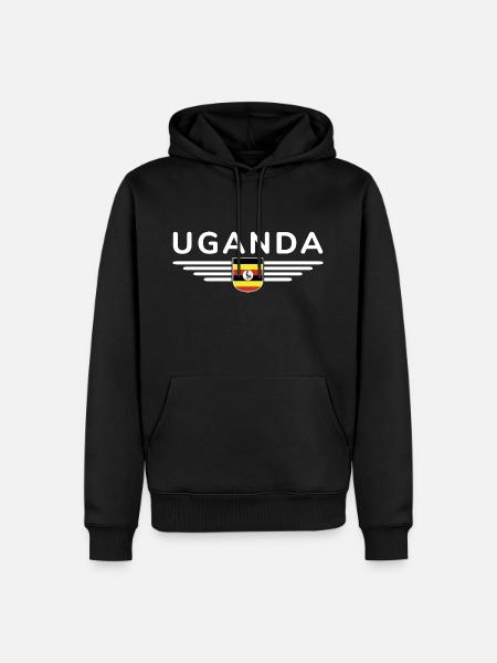 Uganda T-Shirt für Entdecker - Männer Premium Bio Hoodie - Schwarz