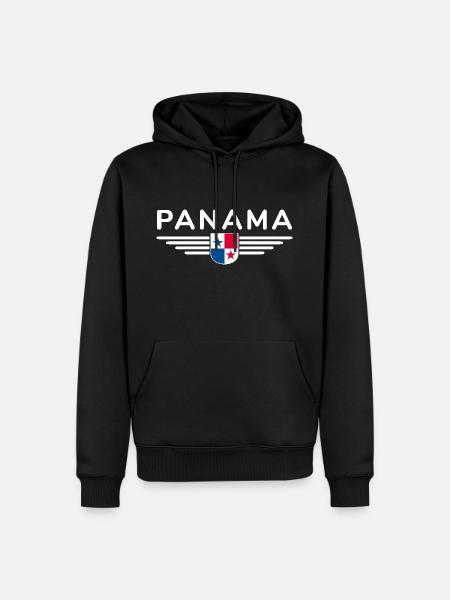 Panama T-Shirt Design - Männer Premium Bio Hoodie - Schwarz
