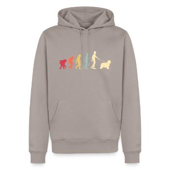 Bearded Collie - Männer Premium Bio Hoodie - Taupe - Vorne - Nico (187cm)