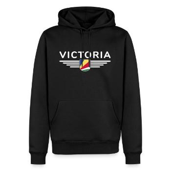 Victoria Seychellen Fans: Stylische Shirts - Männer Premium Bio Hoodie - Schwarz - Vorne - Nico (187cm)