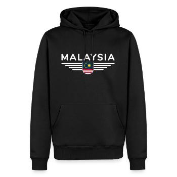 Malaisie Fan Outfit T Shirt Design - Sweat à capuche Premium bio Homme - noir - Devant - Nico (187cm)