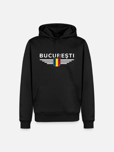 Bukarest T Shirt für Rumänien Fans Outfit - Männer Premium Bio Hoodie - Schwarz