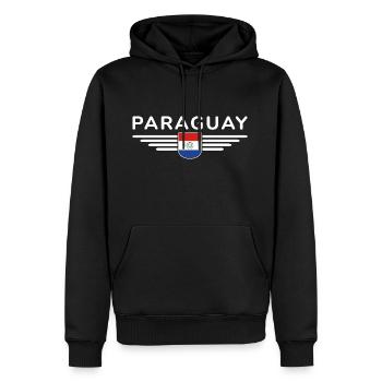 Paraguay Fan T-Shirt - Männer Premium Bio Hoodie - Schwarz - Vorne - Nico (187cm)