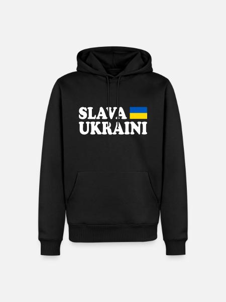 Slava ukraini - Men’s Premium Organic Hoodie - black
