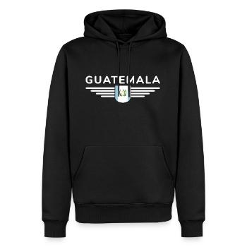 J’aime le Guatemala, T-shirt Style Design - Sweat à capuche Premium bio Homme - noir - Devant - Nico (187cm)