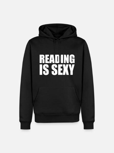 Reading is sexy - Männer Premium Bio Hoodie - Schwarz