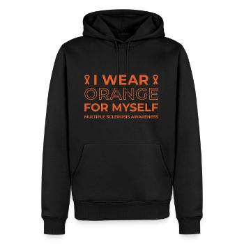 I Wear Orange For Myself - Multiple Sclerosis - Männer Premium Bio Hoodie - Schwarz - Vorne - Nico (187cm)