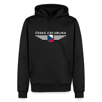 Ich liebe Tschechien T-Shirt Outfit Design - Männer Premium Bio Hoodie - Schwarz - Vorne - Nico (187cm)