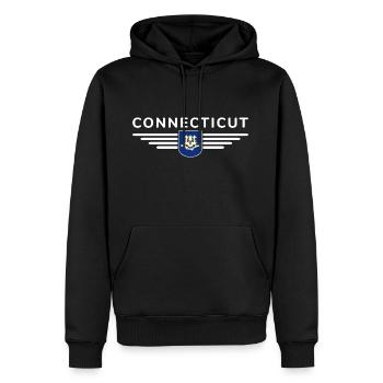 Connecticut Fan T-Shirt – Style & Coast - Sweat à capuche Premium bio Homme - noir - Devant - Nico (187cm)