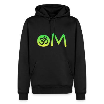 Om Yoga - Männer Premium Bio Hoodie - Schwarz - Vorne - Nico (187cm)