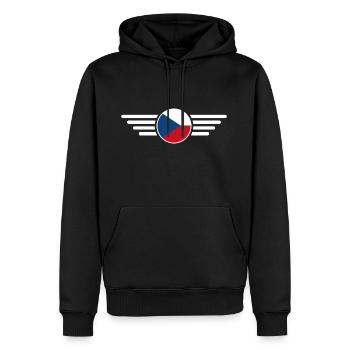 Tschechien Stil Design T-Shirt - Männer Premium Bio Hoodie - Schwarz - Vorne - Nico (187cm)