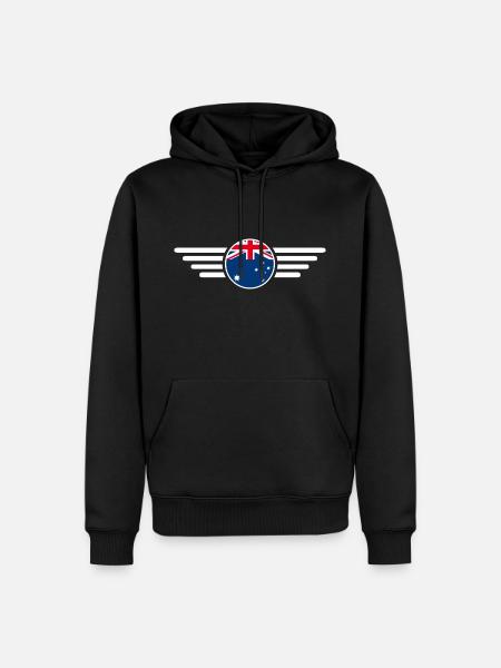 Australia Style Design T-Shirt - Men’s Premium Organic Hoodie - black