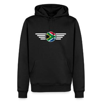 Afrique du Sud Style Design T-shirt - Sweat à capuche Premium bio Homme - noir - Devant - Nico (187cm)