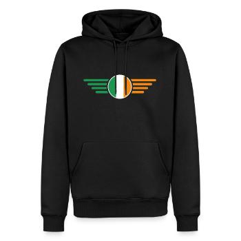 I Love Ireland Elegance Style Design T-Shirt - Sweat à capuche Premium bio Homme - noir - Devant - Nico (187cm)
