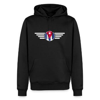 Ich liebe Kuba, Eleganz Stil Design T-Shirt - Männer Premium Bio Hoodie - Schwarz - Vorne - Nico (187cm)