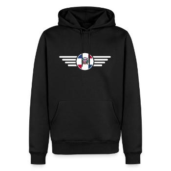J’aime la République dominicaine Design T-Shirt - Sweat à capuche Premium bio Homme - noir - Devant - Nico (187cm)
