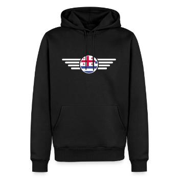 J’aime l’Adjara, T-shirt design de style élégance - Sweat à capuche Premium bio Homme - noir - Devant - Nico (187cm)