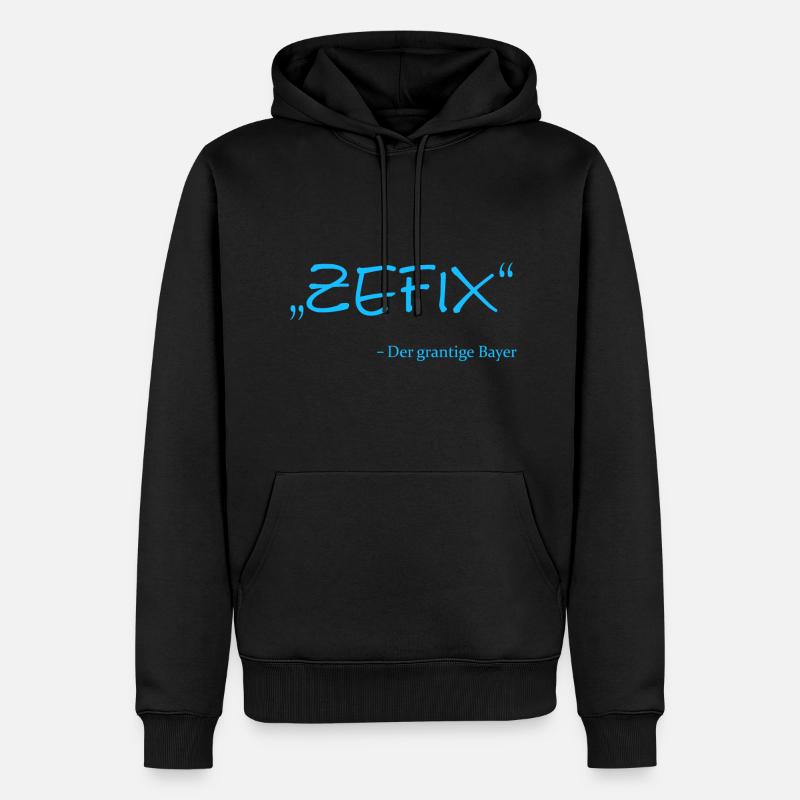 Zefix - Männer Premium Bio Hoodie - Schwarz