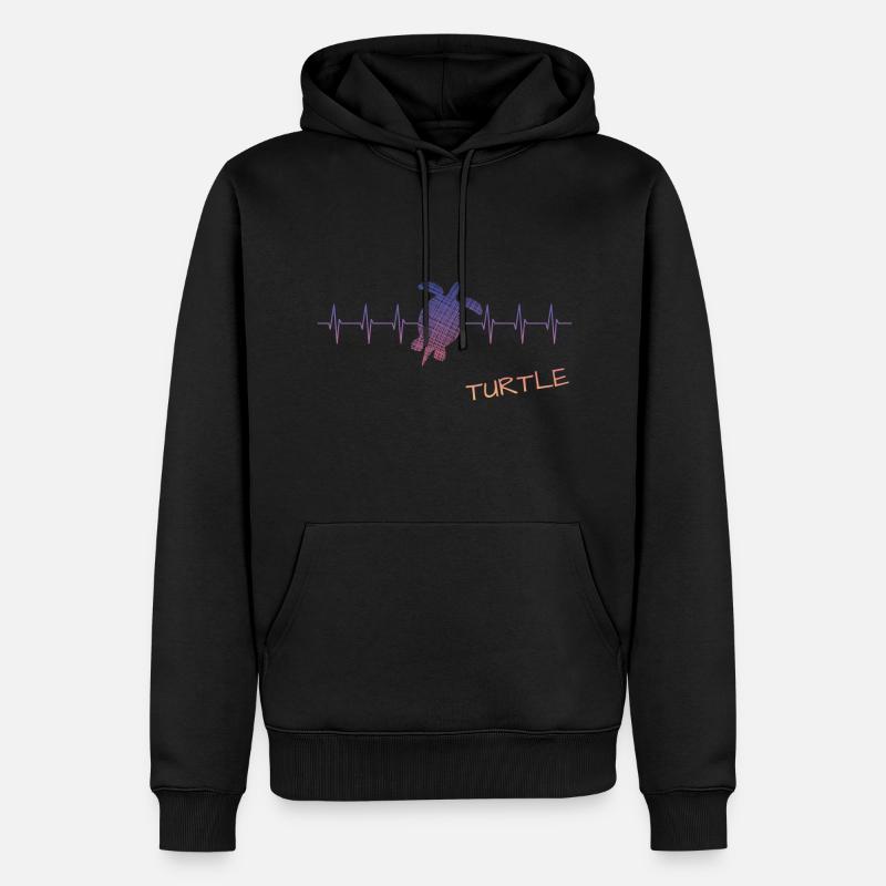 Turtle turtle - Männer Premium Bio Hoodie - Schwarz
