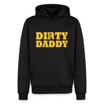 Dirty daddy - Männer Premium Bio Hoodie - Schwarz - Vorne - Nico (187cm)