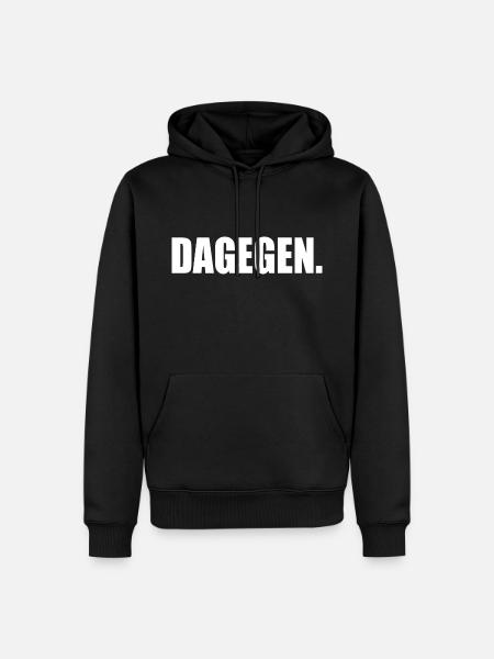 Dagegen - Männer Premium Bio Hoodie - Schwarz