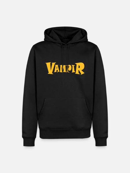 VAMPIR - Männer Premium Bio Hoodie - Schwarz