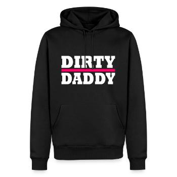 Dirty daddy - Männer Premium Bio Hoodie - Schwarz - Vorne - Nico (187cm)