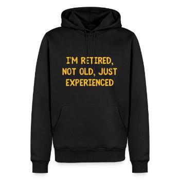 I'm Retired Not Old | Funny Retirement Quote - Men’s Premium Organic Hoodie - black - Front - Nico (187cm)