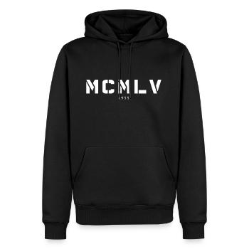 Römische Zahl Geburtsjahr Made in 1955 - Männer Premium Bio Hoodie - Schwarz - Vorne - Nico (187cm)