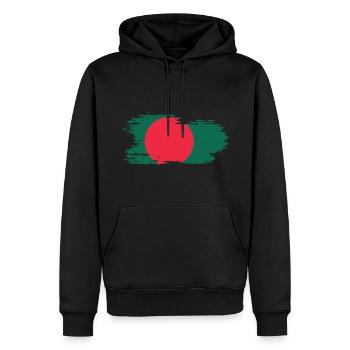 Bangladesh - Drapeau national, effet brosse - Sweat à capuche Premium bio Homme - noir - Devant - Nico (187cm)