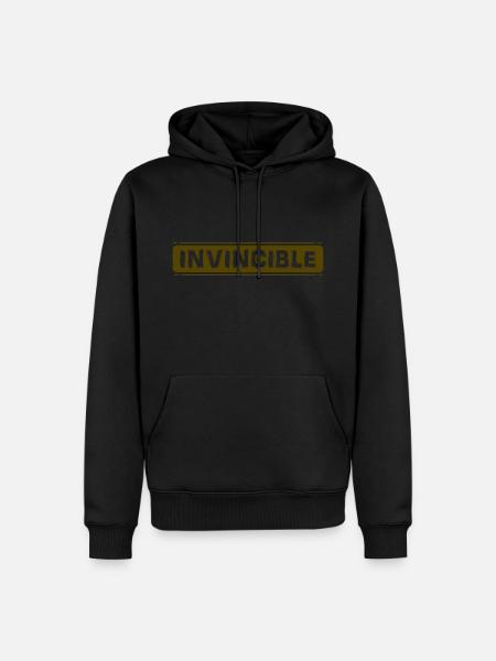 Imprimé T-shirt INVINCIBLE unique! - Sweat à capuche Premium bio Homme - noir