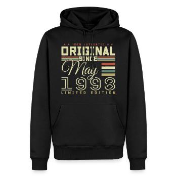 Mai 1998 Geburtstagsgeschenk, Mai 1998 Geschenk - Männer Premium Bio Hoodie - Schwarz - Vorne - Nico (187cm)