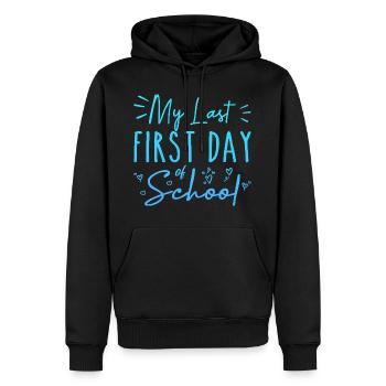 My Last First Day of School Teacher Retirement - Sweat à capuche Premium bio Homme - noir - Devant - Nico (187cm)