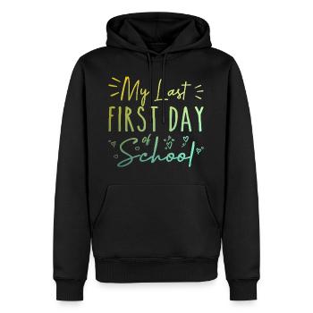 My Last First Day of School Teacher Retirement - Sweat à capuche Premium bio Homme - noir - Devant - Nico (187cm)