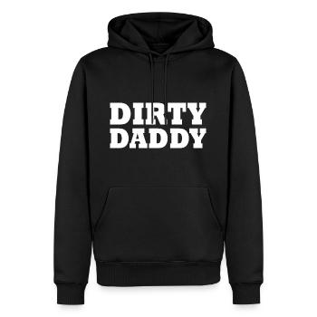 Dirty daddy - Männer Premium Bio Hoodie - Schwarz - Vorne - Nico (187cm)