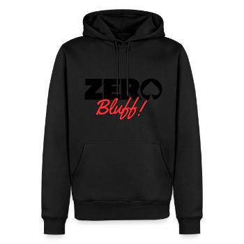 Poker-Zero Bluff Black - Men’s Premium Organic Hoodie - black - Front - Nico (187cm)