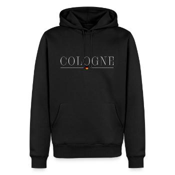 Cologne, Allemagne T-shirt élégance - Sweat à capuche Premium bio Homme - noir - Devant - Nico (187cm)