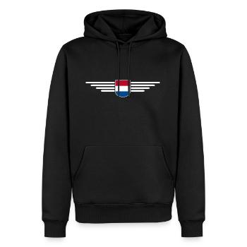 Pays-Bas Fan Outfit Design T-Shirt - Sweat à capuche Premium bio Homme - noir - Devant - Nico (187cm)