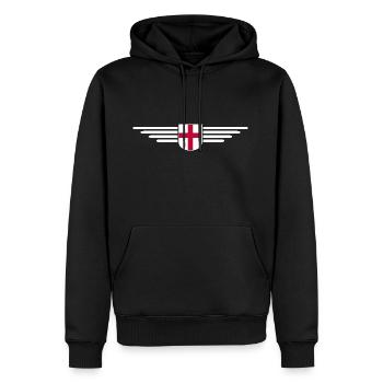 Conception du t-shirt de fan d’Angleterre - Sweat à capuche Premium bio Homme - noir - Devant - Nico (187cm)