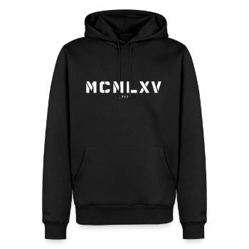 Römische Zahl Geburtsjahr Made in 1965 - Männer Premium Bio Hoodie - Schwarz - Vorne - Nico (187cm)