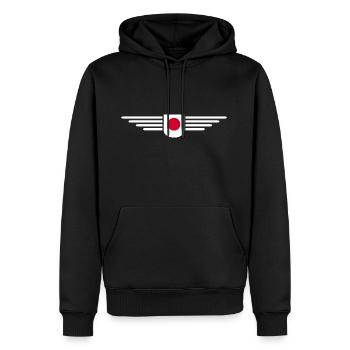 Ich liebe Japan, Stil Design T-Shirt - Männer Premium Bio Hoodie - Schwarz - Vorne - Nico (187cm)