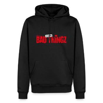 I Love Bad Thingz - Men’s Premium Organic Hoodie - black - Front - Nico (187cm)