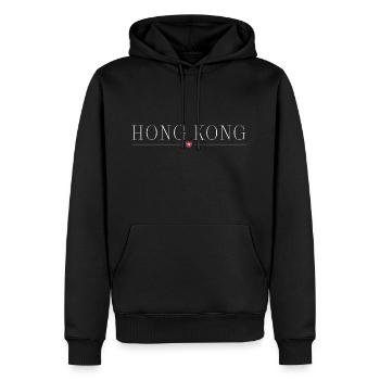 Ich liebe Honkong, Stil Design T-Shirt - Männer Premium Bio Hoodie - Schwarz - Vorne - Nico (187cm)