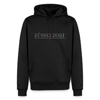 Düsseldorf, Deutschland Eleganz T-Shirt - Männer Premium Bio Hoodie - Schwarz - Vorne - Nico (187cm)