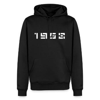 Geburtsjahr Geburtstag Born In - Made in 1958 - Männer Premium Bio Hoodie - Schwarz - Vorne - Nico (187cm)