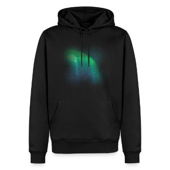 Aurores boréales Aurores boréales Aurores boréales - Sweat à capuche Premium bio Homme - noir - Devant - Nico (187cm)