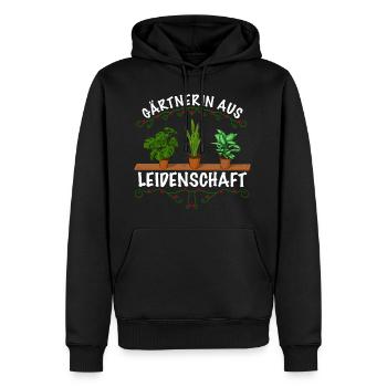 Gärtnerin aus Leidenschaft - Männer Premium Bio Hoodie - Schwarz - Vorne - Nico (187cm)